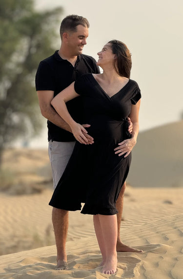 Organic Bamboo Maternity Wrap Dress